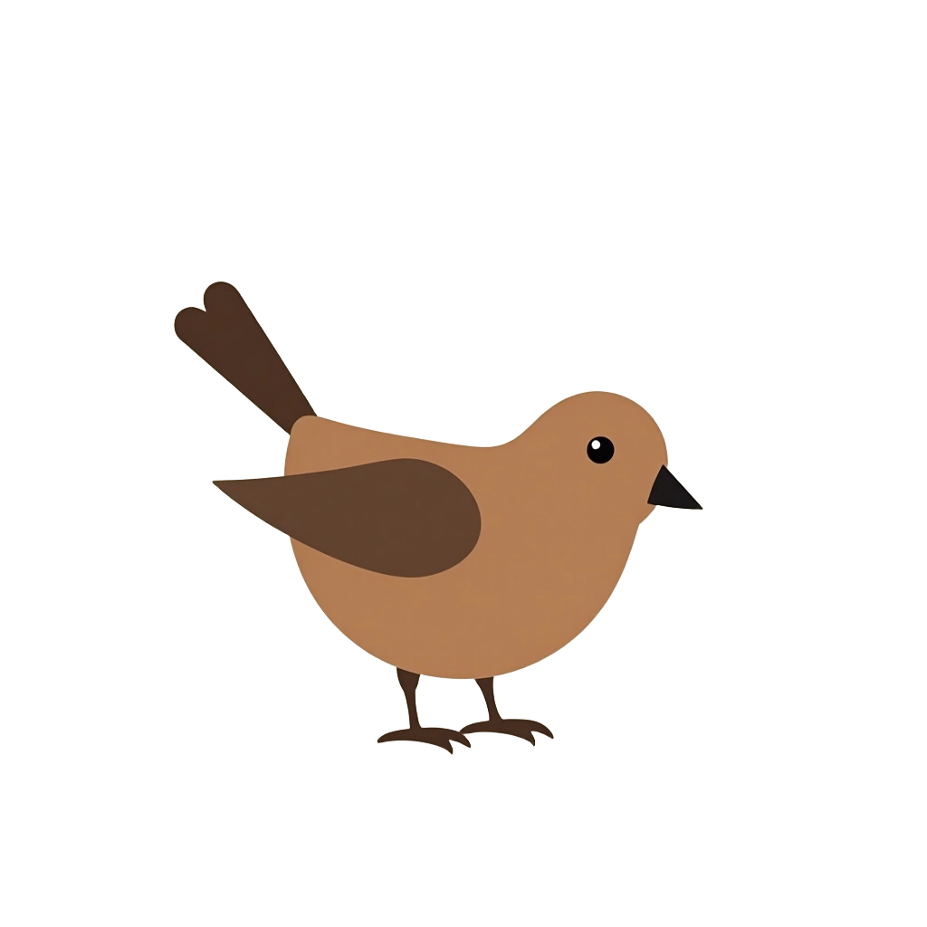 Brown Bird Illustration